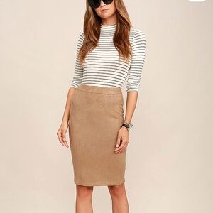 Lulus faux suede pencil skirt